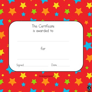 Award Certificates-Editable-red with stars
